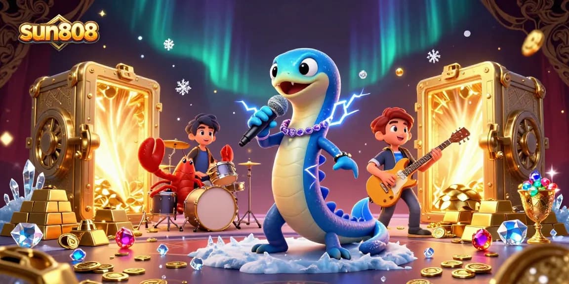Join the gaming excitement at sun808 with a lively underwater casino performance featuring an electric eel DJ!