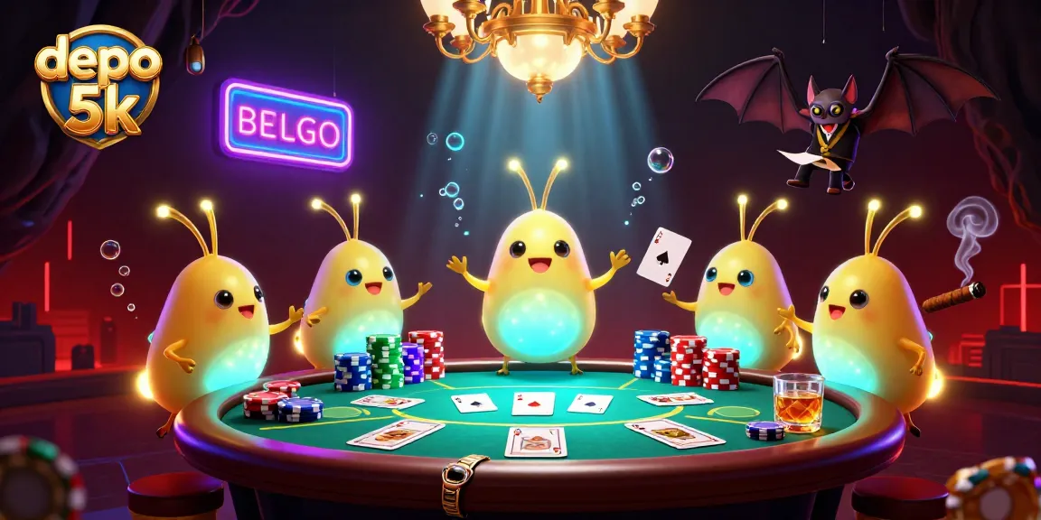 Engage in thrilling gameplay with depo 5k at a vibrant cave casino with glowworms illuminating the scene.
