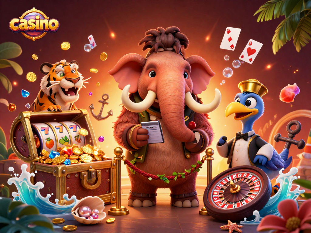 Experience immersive casino excitement with a mammoth bouncer checking IDs in this dynamic scene.