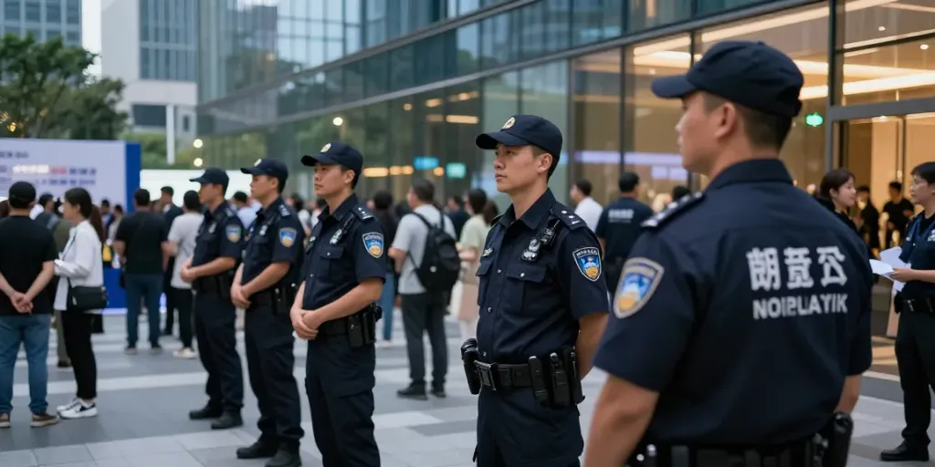 Security Services by local trusted providers ensuring safety at corporate event.