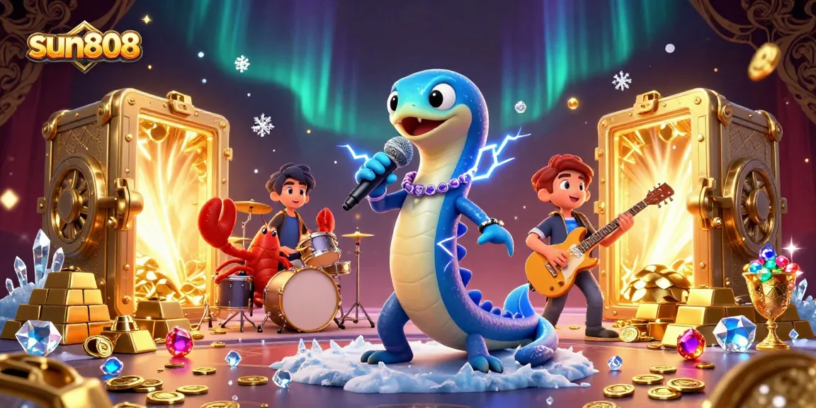 Join the gaming excitement at sun808 with a lively underwater casino performance featuring an electric eel DJ!
