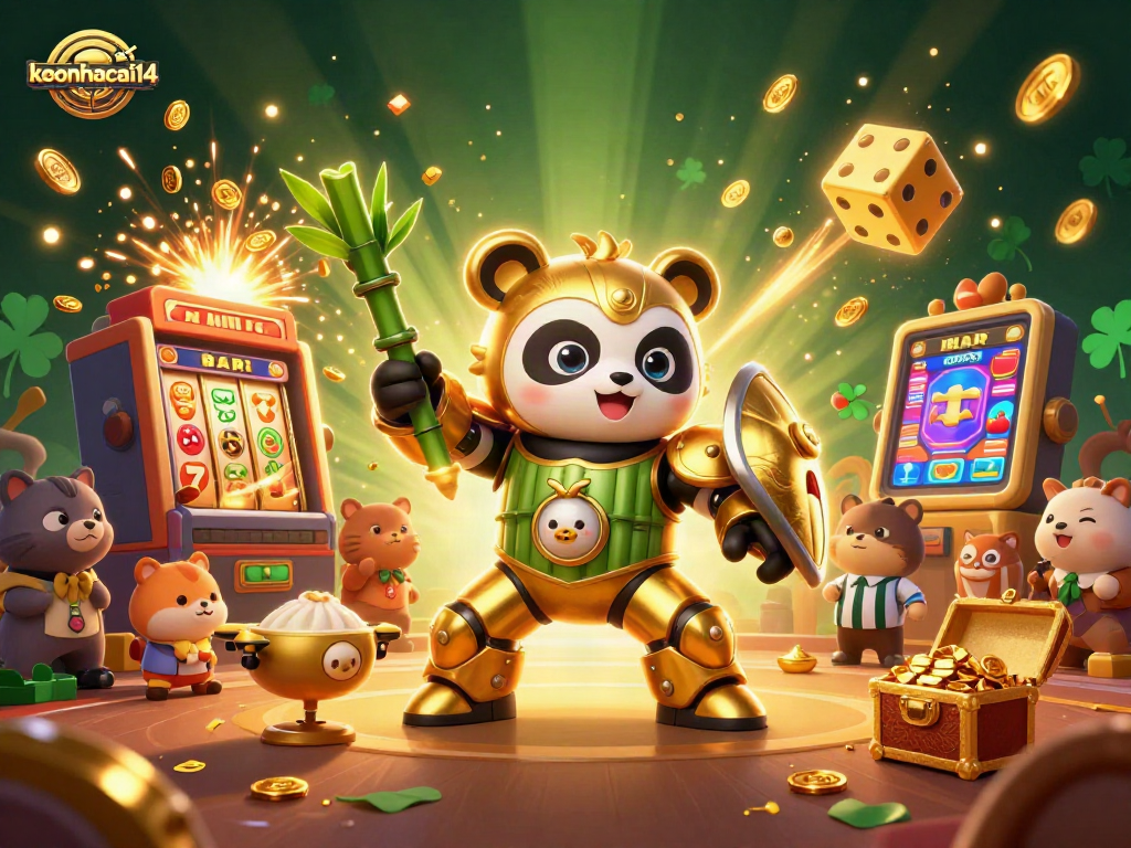 Experience exciting gameplay at keonhacai14 with vibrant 3D illustrations highlighting casino rewards.