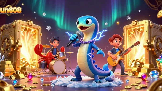 Join the gaming excitement at sun808 with a lively underwater casino performance featuring an electric eel DJ!