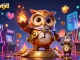 Engage with jackpotjill's exciting slot jackpot scene featuring a time-traveler owl and vibrant casino elements.