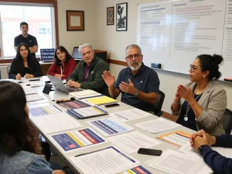 Community members discussing Casey Askar's campaign, highlighting controversies and civic engagement.
