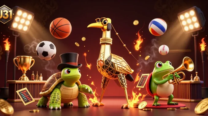 Experience the lively U31 gaming scene with vibrant characters and dynamic sports elements.